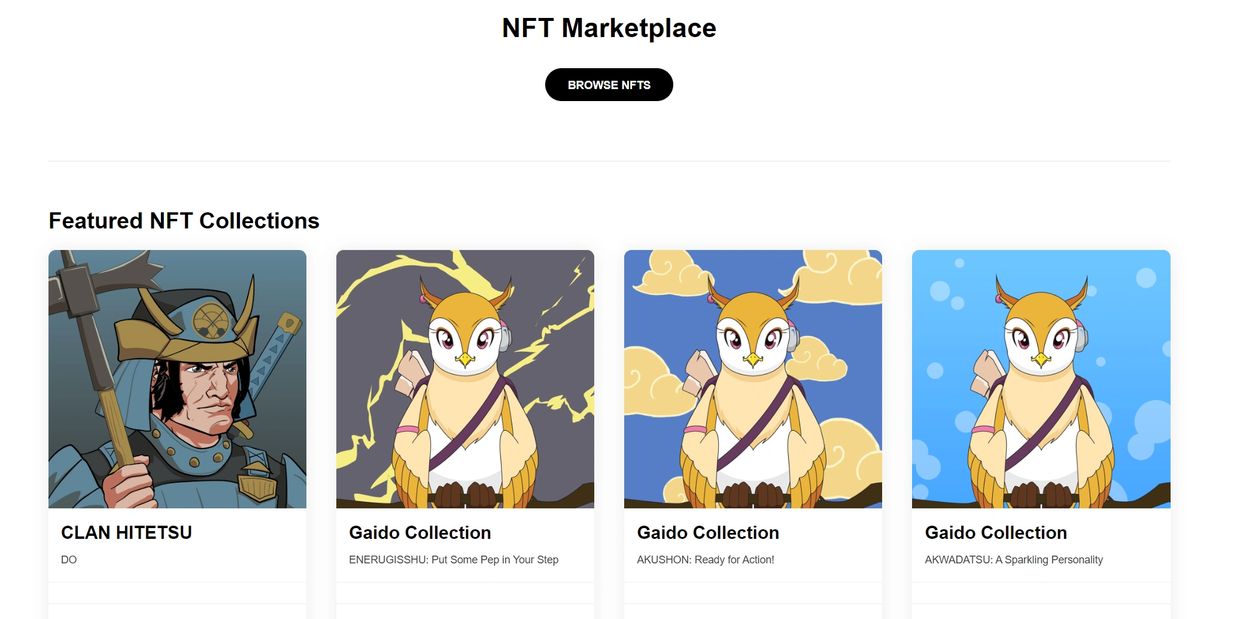 Anime Village NFT Marketplace