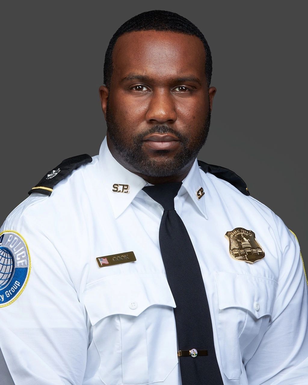Portrait of a police officer in uniform