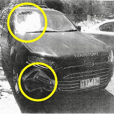 Damage the Andrews' SUV is to the front of the vehicle.