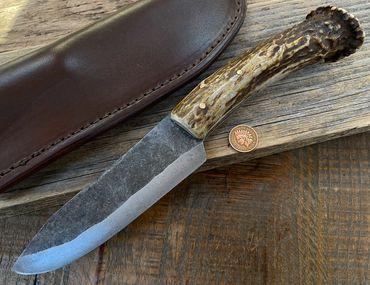 Crown Antler Belt Knife ML Knives