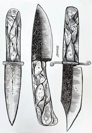 Vintage dagger Hunter Bowie
