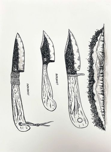 Vintage Knives & Mountains