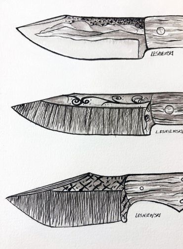 Ornate Carved Blades Clouds, Cross Forge