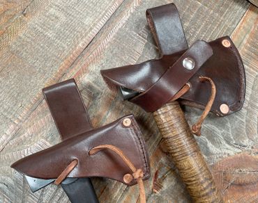 Custom Tomahawk Leather/Belt Sheaths ML Knives