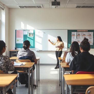 A classroom view for enabling youth with Japanese Language skill