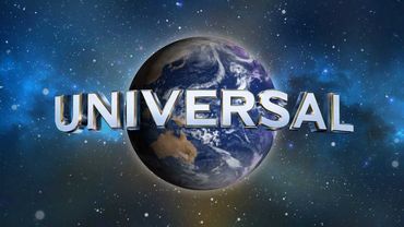 The iconic Universal logo with Earth in the background in space.