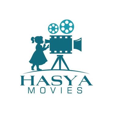 Logo of Hasya Movies featuring a girl with a vintage film camera.