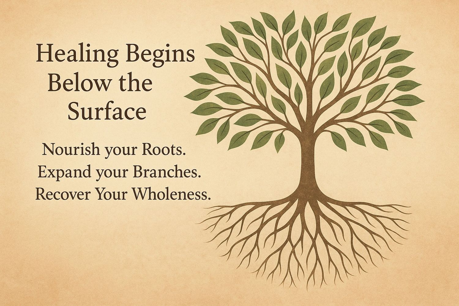 Healing Begins Below the Surface
Nourish your Roots. Expand your Branches. Recover Your Wholeness.