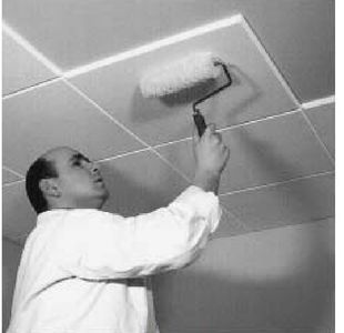 Pintando plafón de poliestireno