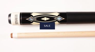 Stryker ST-09 Two-Piece Billiards Black Pool Cue Stick w/ Pro Taper 5/16 x 18