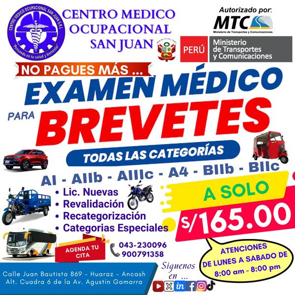 Examen Medico Para Brevetes