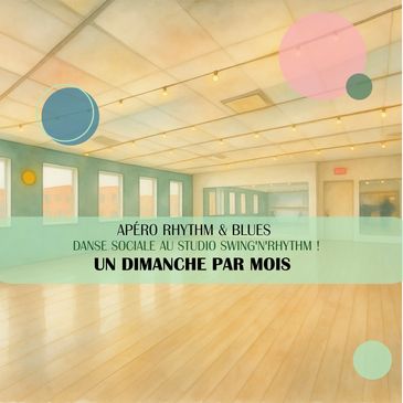 Dance event announcement for Apéro Rhythm & Blues.