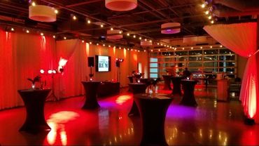 Wedding DJ lights set up by an Ocean Shores Wedding DJ.