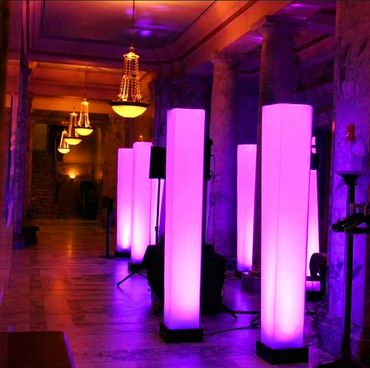 Purple lighting towers decorate the Northwest Event DJ.