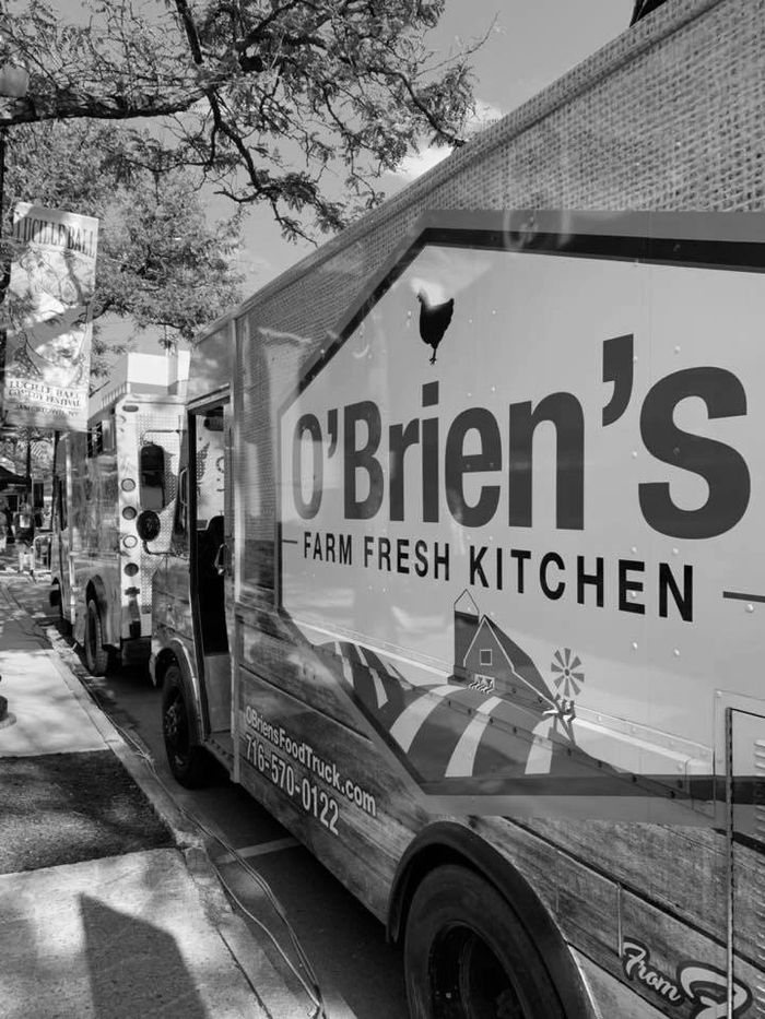 food truck parked at comedy festival