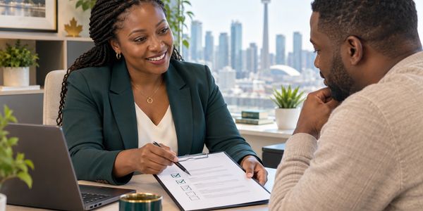Immigration consultant discussing an Express Entry strategy with a client.