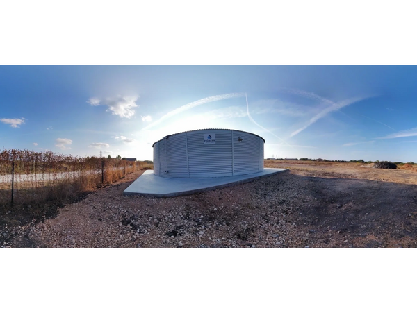Image showing Lone Star Water Experts professionals performing commercial fire protection water tank installation, ensuring fully operational fire suppression systems. The team also provides residential fire protection water tank maintenance and reliable water storage solutions for homes and businesses.