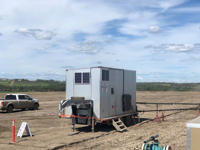 One of our larger LGR well test units on location.