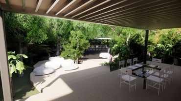 Imagen exterior realizada en Software Revit y renderizado en enscape