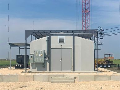 RM's modular fiberglass enclosures for chemical containment, communications Power Hydro Wind & Solar