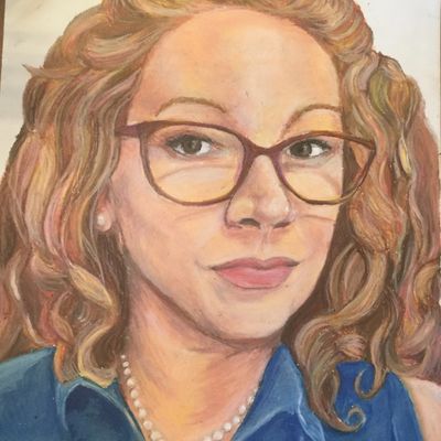 Stephanie Butler, Self Portrait in Oil Pastel, 2018