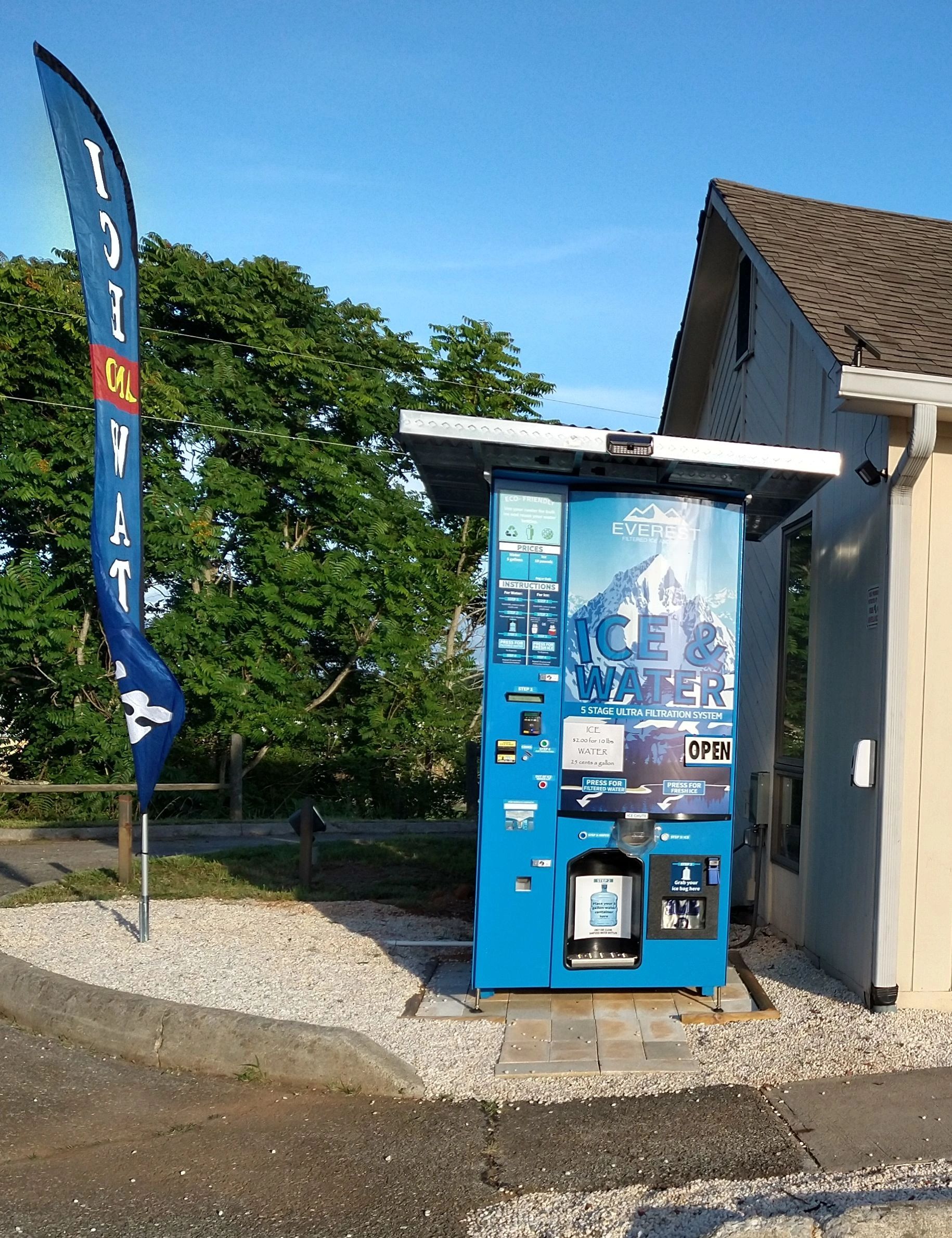 ICE and WATER Vending Machine Smith Mountain Lake Vending LLC
