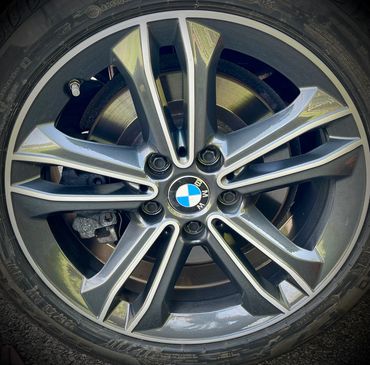 BMW machined wheel curb rash repair