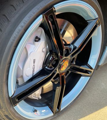 Porsche Frozen Blue and Black paint repair