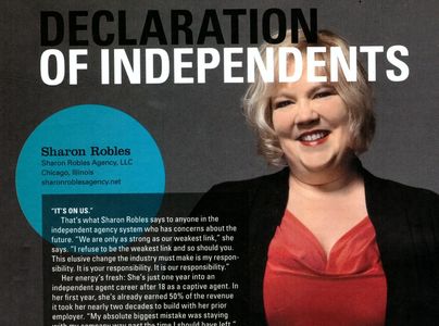 Sharon Robles in the IAMagazine "Declaration of Independents"