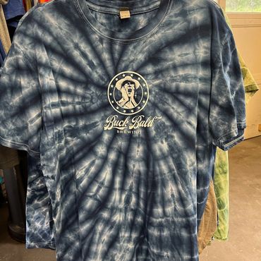 Custom work by Tina's Tie Dye for Buck Bald Brewing