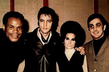 Roy Hamilton, Elvis Presley, Ima Roberts, and George Klein.