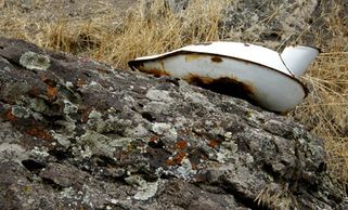 The Junkyard Trail Museum at Colwell Cedars Retreat illustrates rusty remains of the homestead life.
