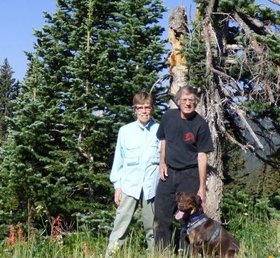 Katherine and Joseph Colwell exploring the high country near their Colwell Cedars Retreat.