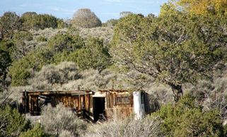 Old homestead corral and sheds remain at Colwell Cedars Retreat.