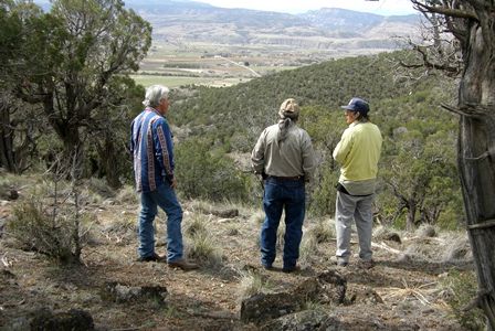 Joseph Colwell guiding hikers on trails at Colwell Cedars Retreat, with magnificent views.