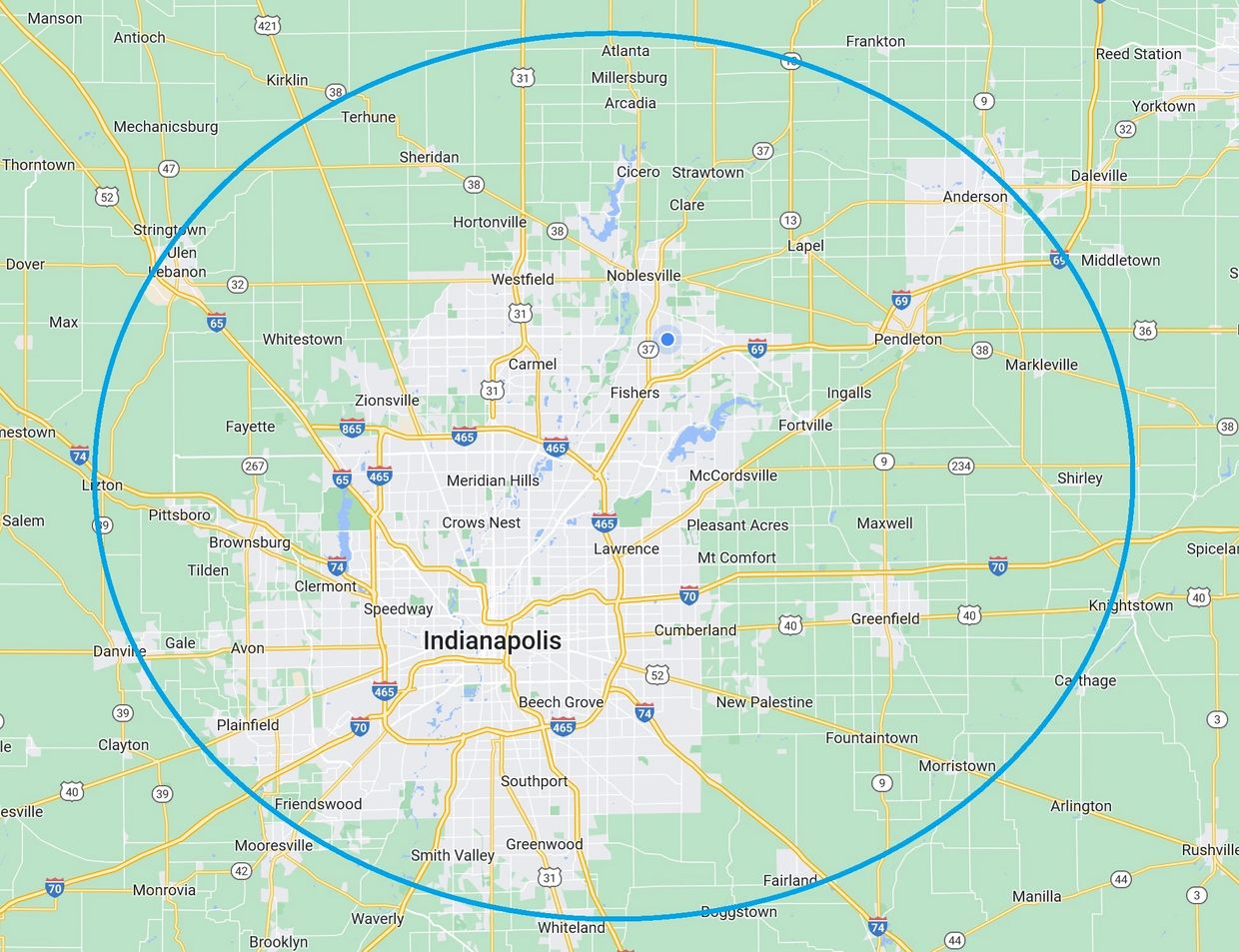 HANDY INDY PRO Served Areas