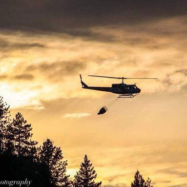 Helicopter going after another load for LNU Complex Fire