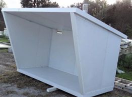 Most durable custom made shelter by Rhino Wall Systems, Tampa.