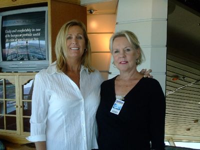 Travel agents, Maureen Stilwell and Polly Helm ship tours