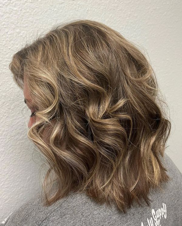 Natural brown/bronde with highlights