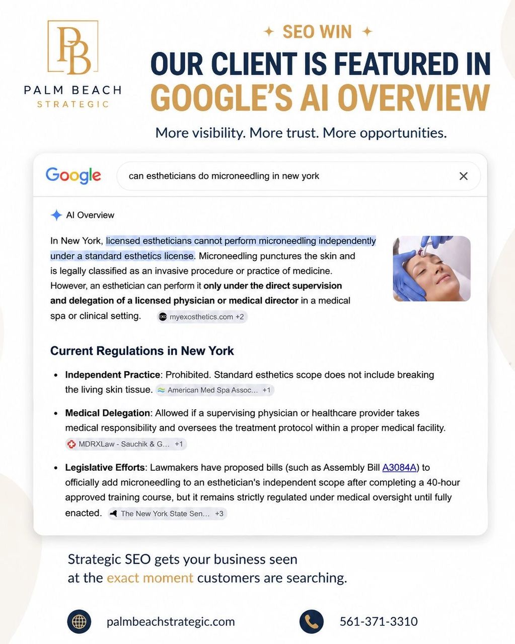 SEO Win: Healthcare Law Firm in New York obtain's another AI Overview Snippet.