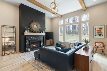 Custom living room in a custom home in Richmond VA