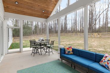 Custom porch in a custom home in Richmond VA