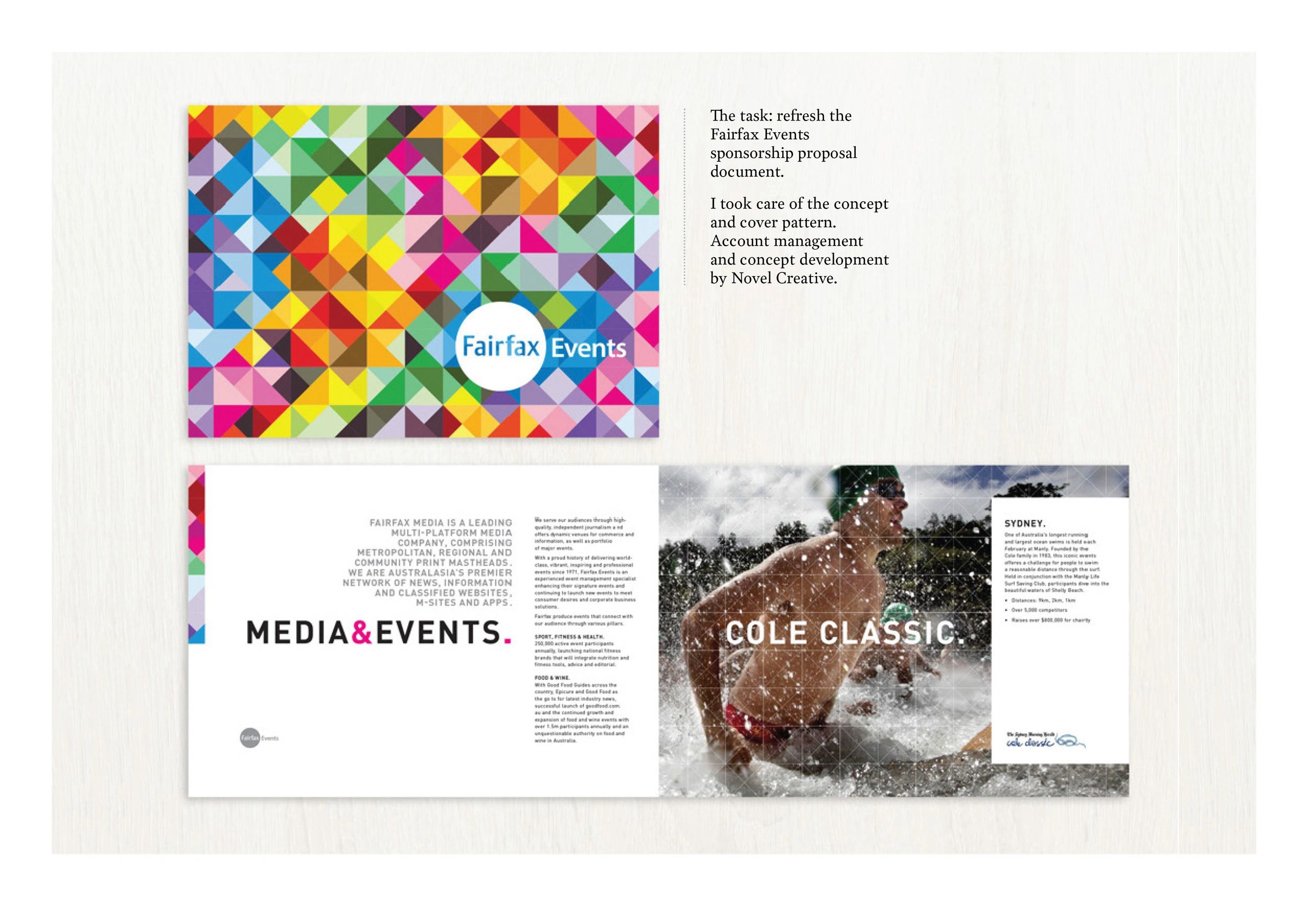 Fairfax Events sponsorship proposal document.