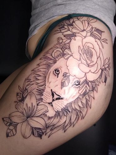 hip lion floral