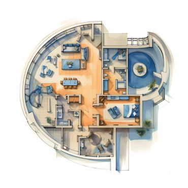 HOUSING FLOOR PLANS RENDERING