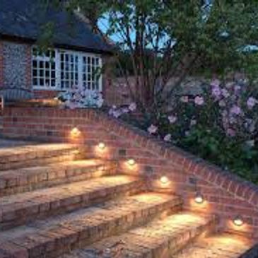 lighted walkway steps