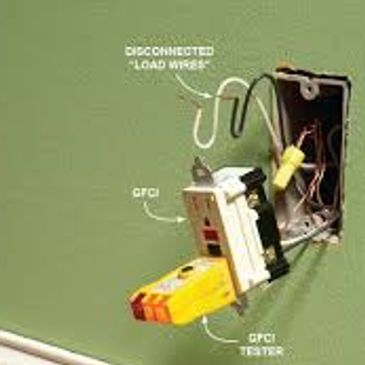 electrical outlet being repaired