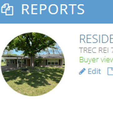 Inspection report clip from Spectora. Home