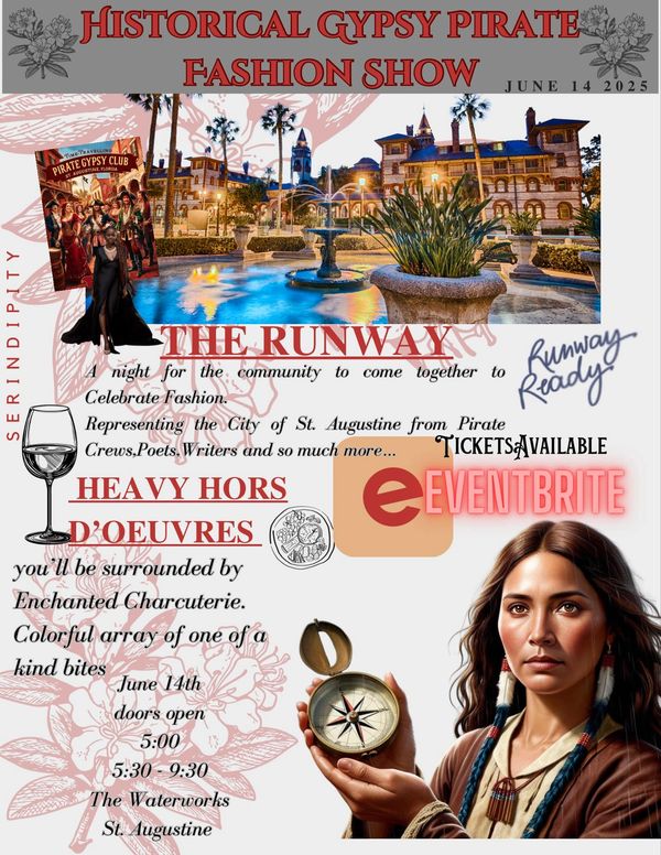 On June 14, 2025 meet legendary Pirates, the traveling Saint Augustine Sisterhood, Arlo, portraying